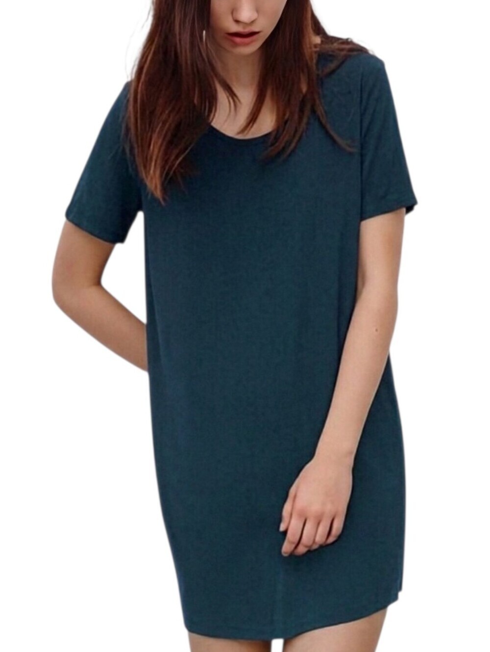 Aritzia Wilfred Free Teigen Dress Women Medium Green Shift Mini Short Sleeve